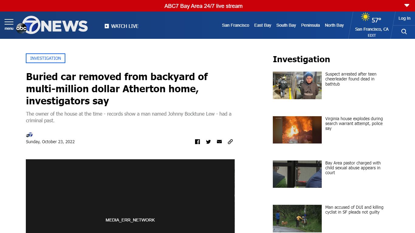 Buried car removed from backyard of multi-million dollar Atherton home ...